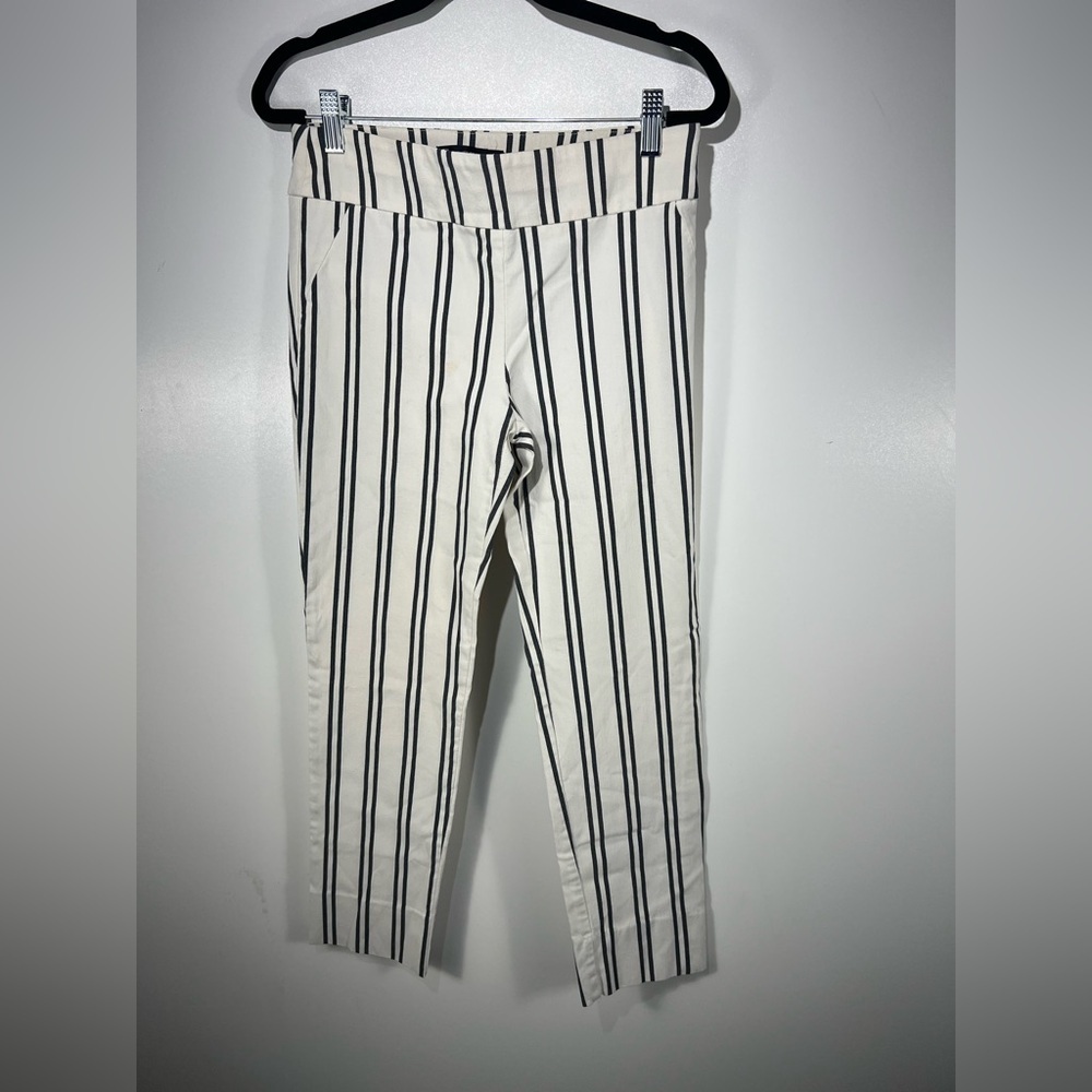 New York & Co. 7th Ave Striped Ankle Workwear/Office Pants Sz Small - Picture 2 of 11
